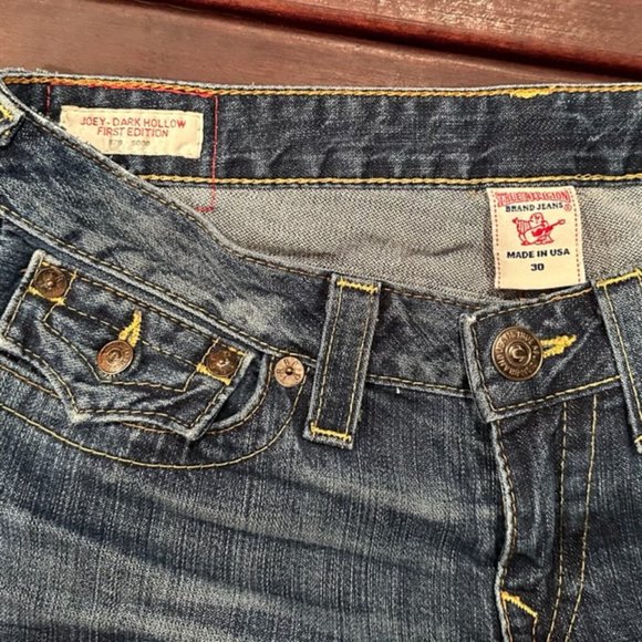 Women's True Religion Joey Dark Hollow 1st Edition Twisted Inseam Jeans, Sz 30 - Picture 5 of 14